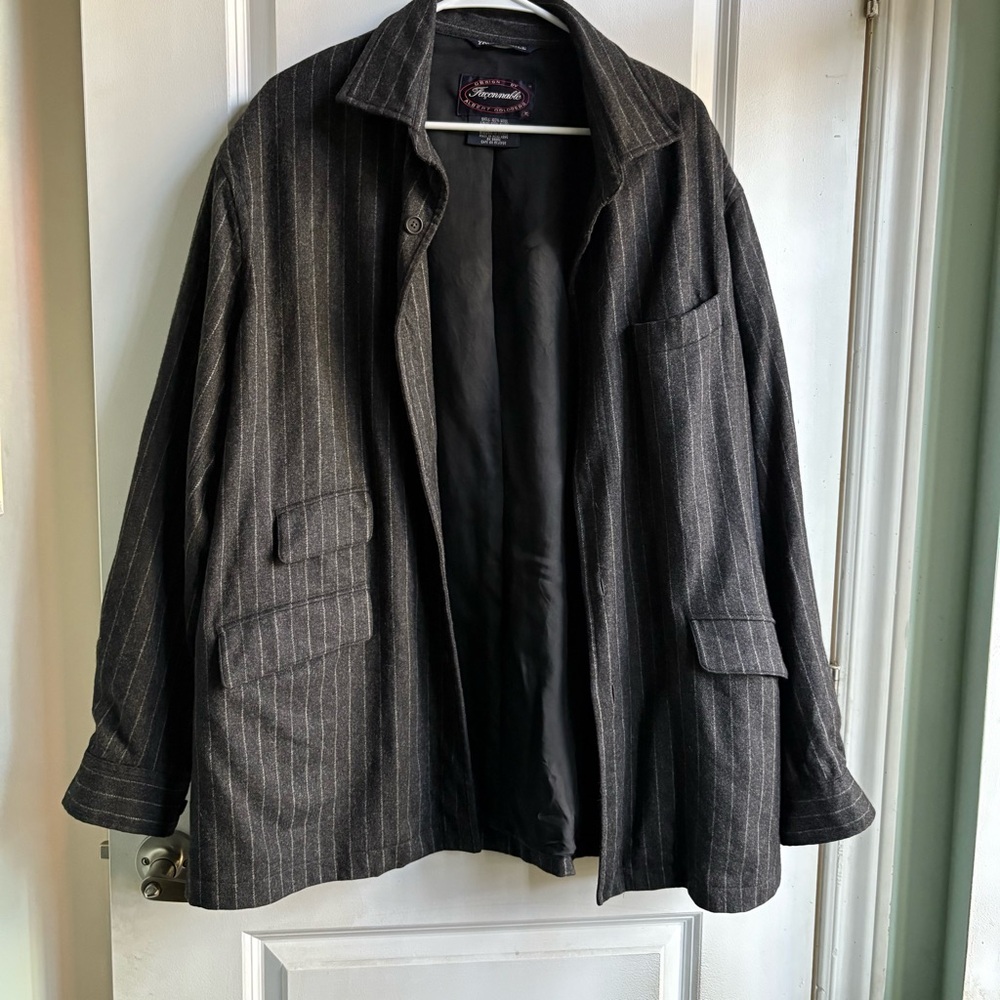 Faconnable Charcoal Pinstripe Jacket